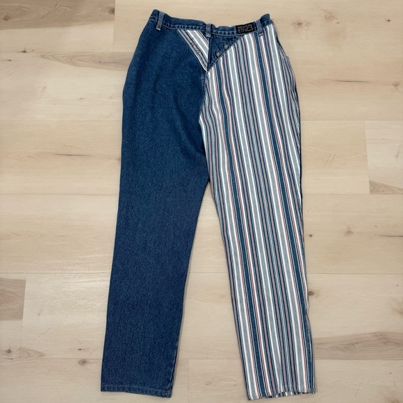 Vintage Western Ethics Jeans Striped Rodeo Cowgirl Rare Size 15/16 Hemmed to 30" - Picture 10 of 16